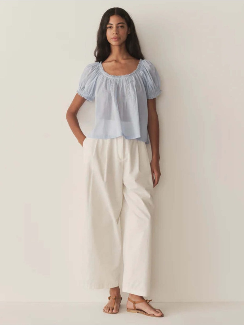 ***ISO** DOEN Frederica top in blue size small (Do Not Buy)
